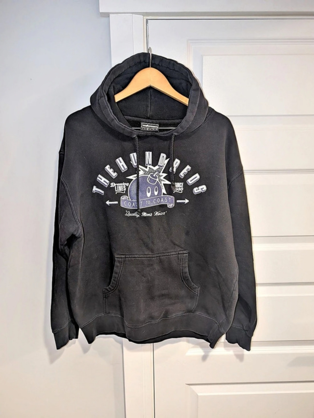 The Hundreds Coast to Coast Pullover Hoodie Black Large